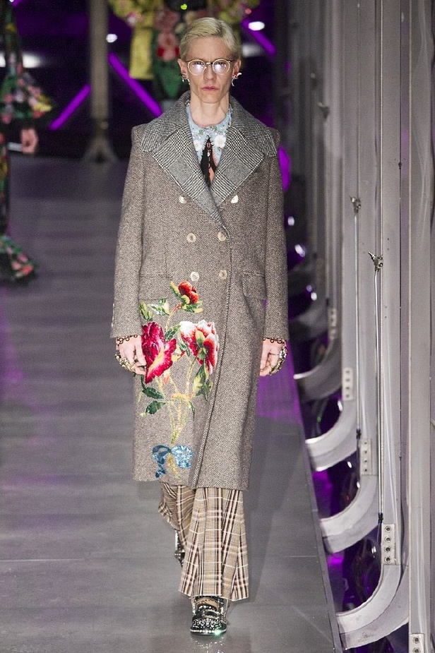 الازياء المشجرة بالوان مبهجة احدث موضة من دار غوتشي في شتاء 2018