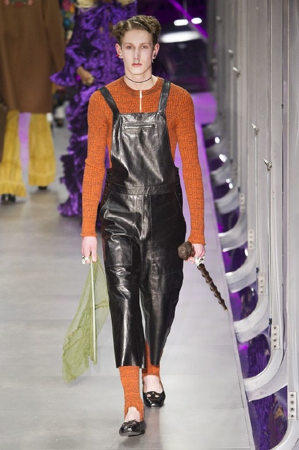 الازياء المشجرة بالوان مبهجة احدث موضة من دار غوتشي في شتاء 2018