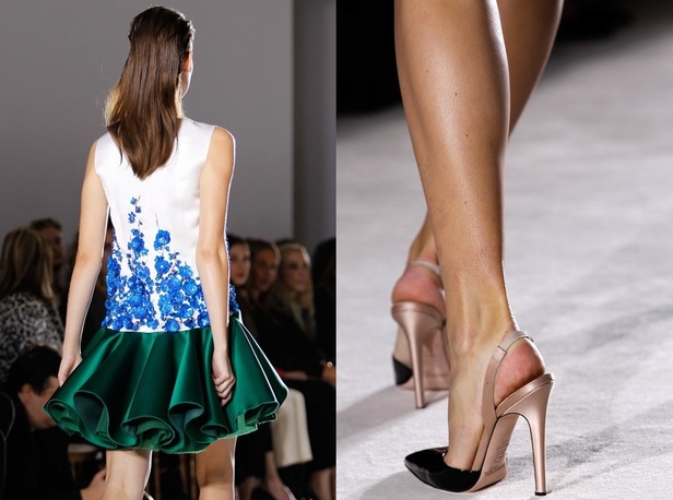 فستان بعقدة معقوصة حول الوركين من مجموعة Giambattista Valli SS 2014
