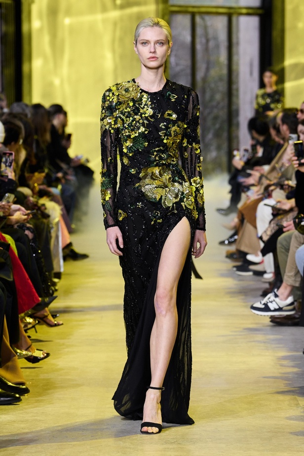 مجموعة ايلي صعب لخريف وشتاء 2023-2024 لوحة شتوية مزهرة غنيّة بالتفاصيل المبهرة