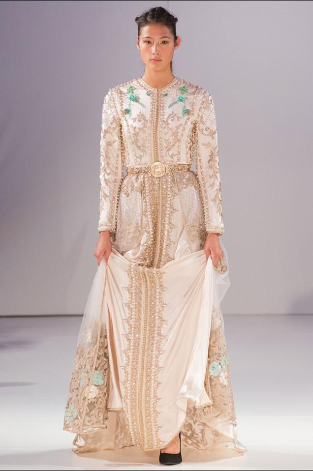 موديلات قفطان مغربي من اسبوع الموضة في لندن