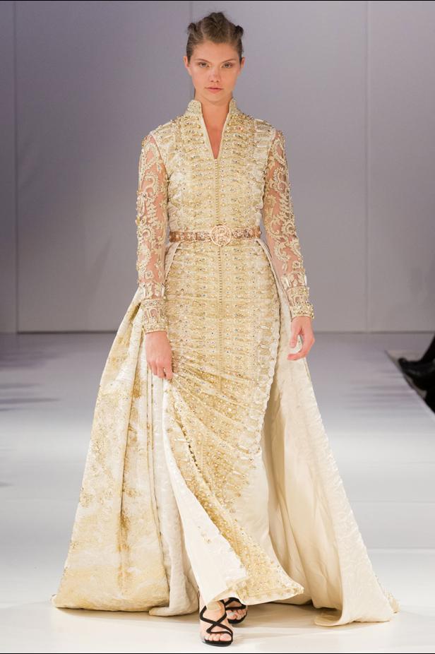 موديلات قفطان مغربي من اسبوع الموضة في لندن