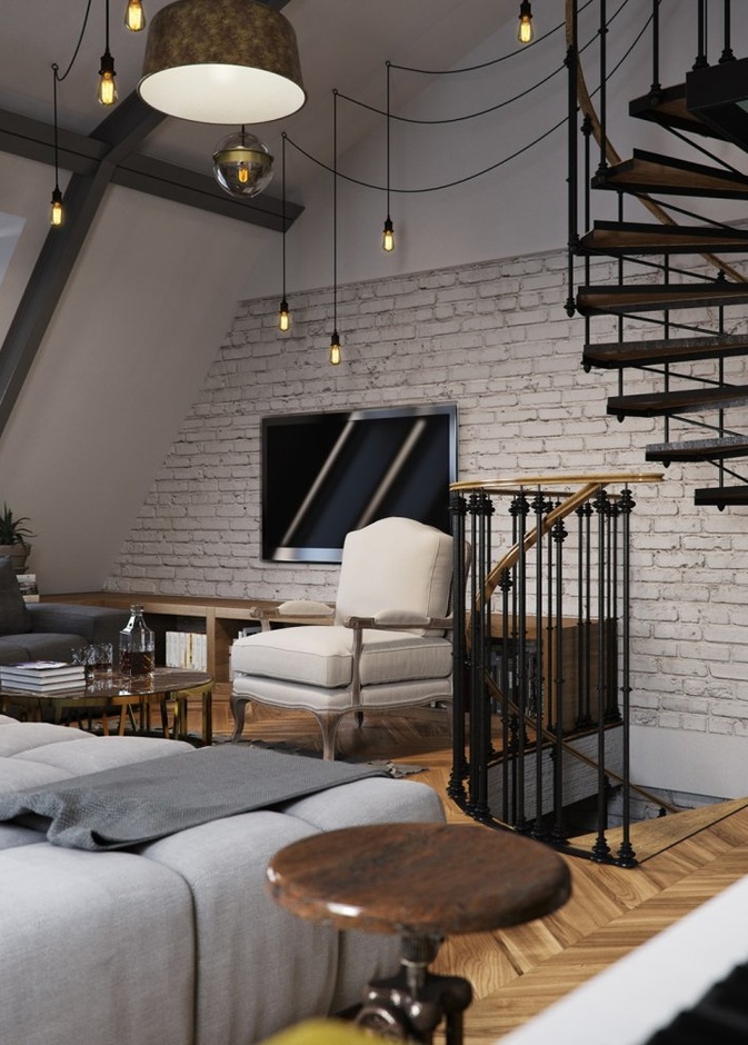 ديكورات شقق بتفاصيل خشبية جريئة