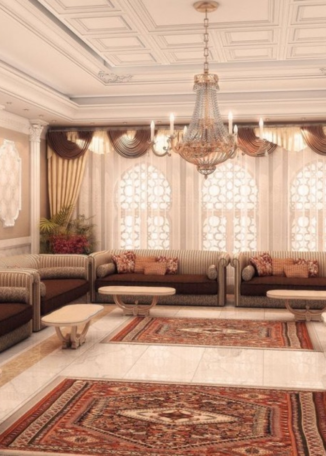 السجاد الفخم في مجالس رجال ملكية