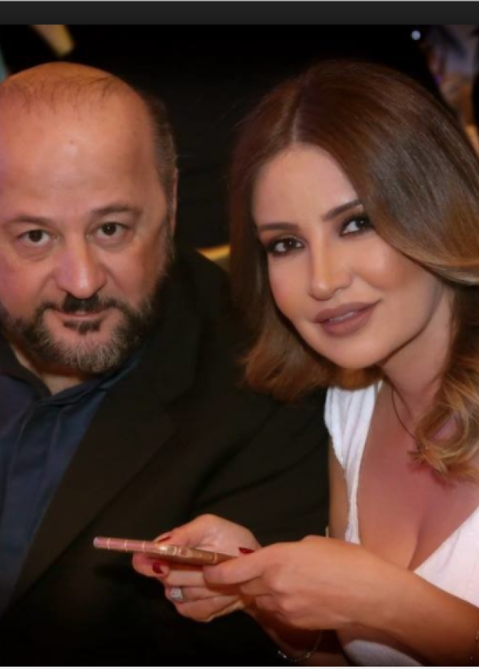 الوزير اللبناني ملحم رياشي وخطيبته صولانج الخوري