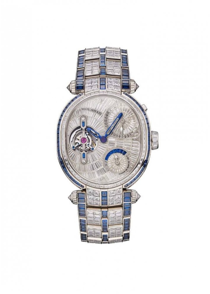 أناقة ساعات جراند إليبس جالاكسي مع الماس والياقوت الأحمر