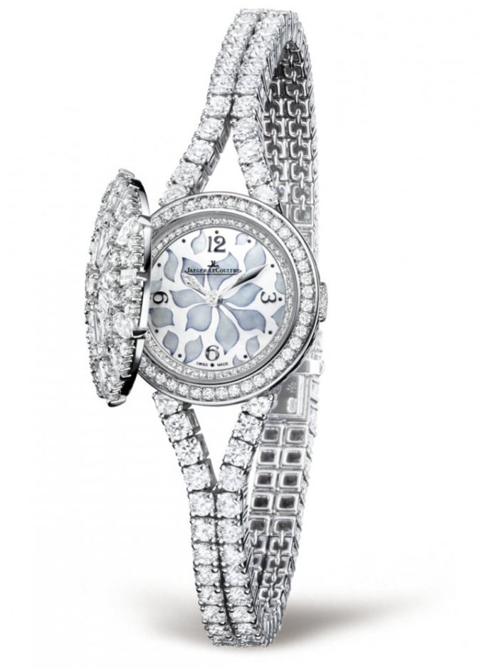 ساعة جيجر لوكولتر من الذهب الأبيض والماس