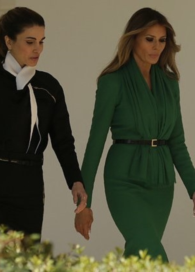الملكة رانيا مع زوجة دونالد ترامب