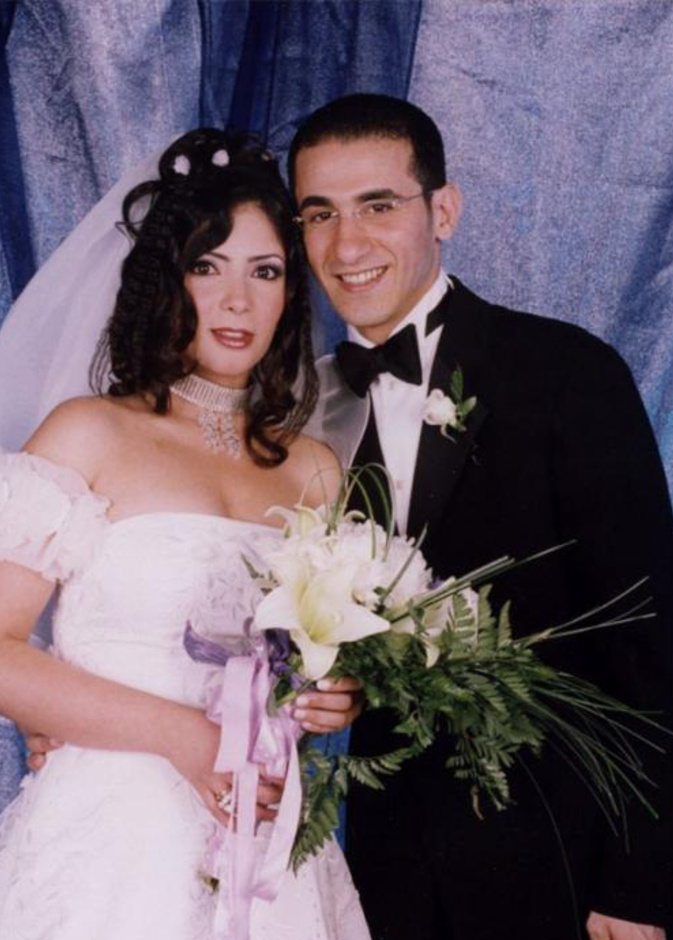 منى زكي خلال حفل زفافها من احمد حلمي