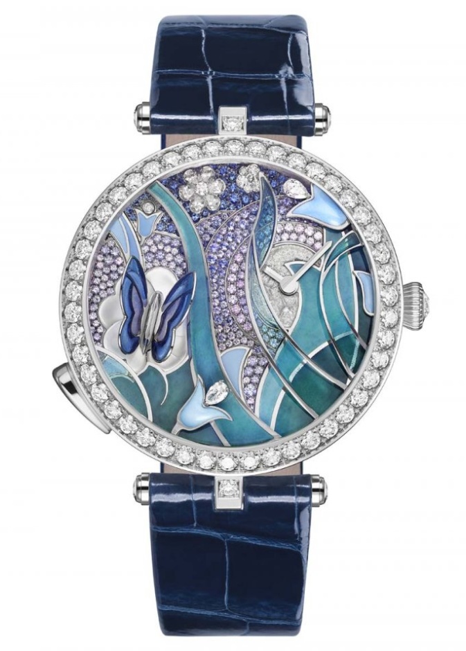 ساعة أوديمار بيغيه من الذهب الوردي والماس وحزام الجلد 