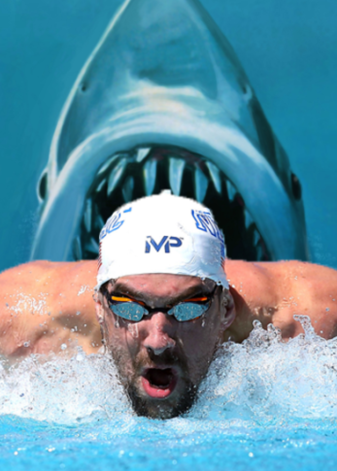 مارك فيلبس خسر أمام القرش بفارق ثانيتين