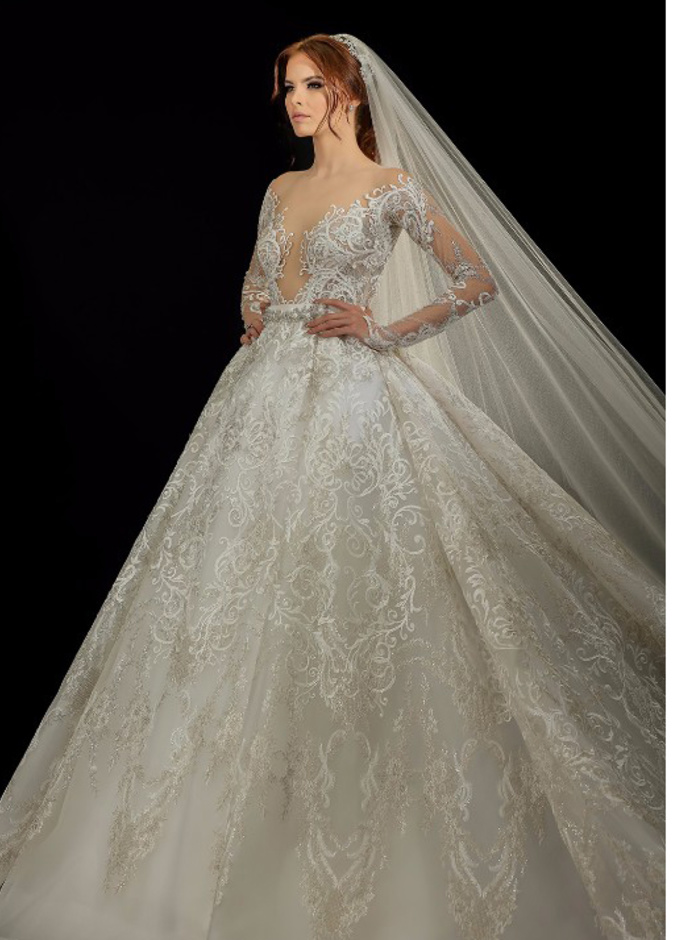 فستان زفاف من مجموعة ابولو فاشن 2017 بتطريزات ملفتة و راقية