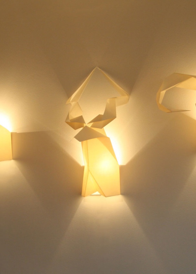  إنارة  جدران مبتكرة لأشكال لرؤوس الحيوانات  