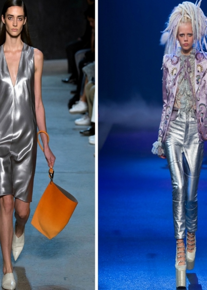 أقمشة الميتاليك كما شاهدناها لدى مارك جايكوبس ونارسيسو رودريغز