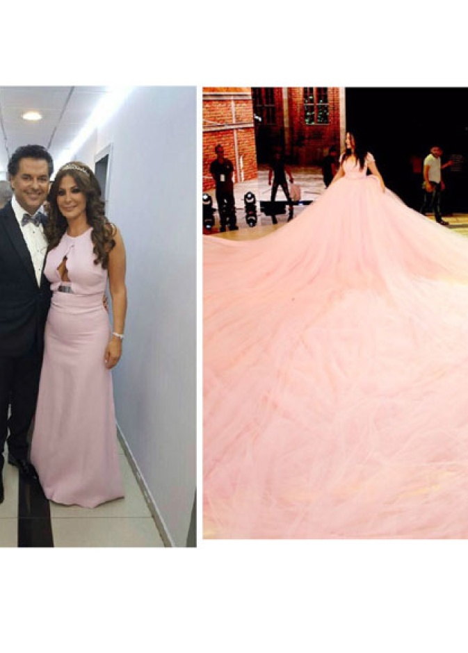  دنيا غانم في فستان من إيلي صعب