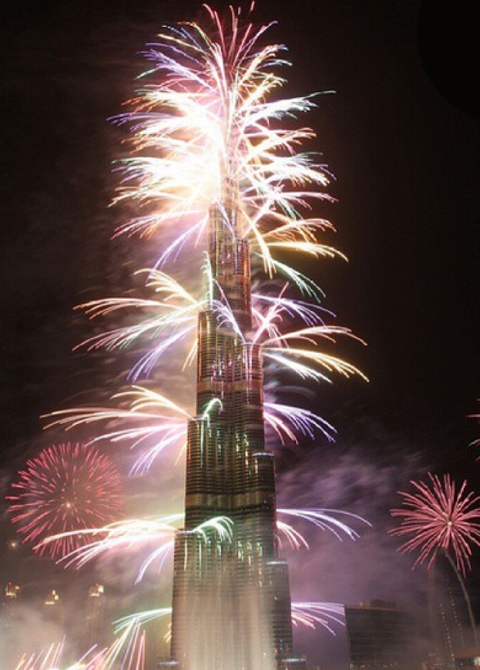 احتفالات رأس السنة في برج خليفة
