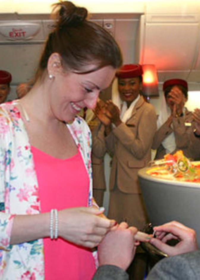 عرض زواج على علو 35 ألف قدم !