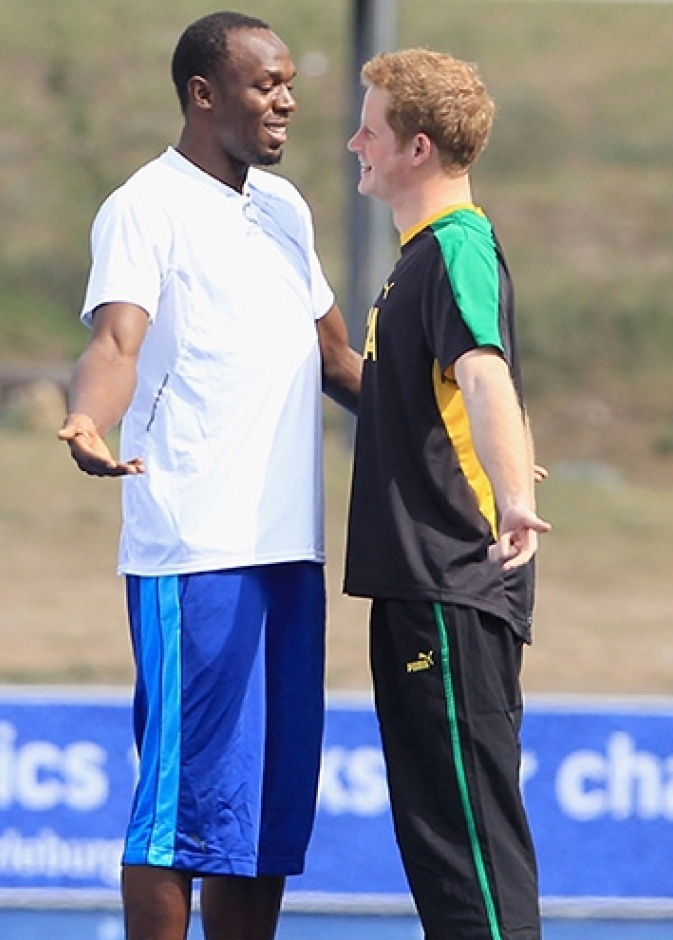 الامير هاري Prince Harry يصف يوسين بولت Usain Bolt بالاعظم