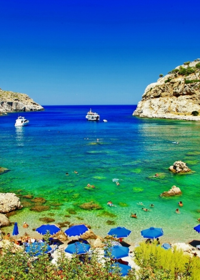 الشواطئ الفيروزية رودس، اليونان