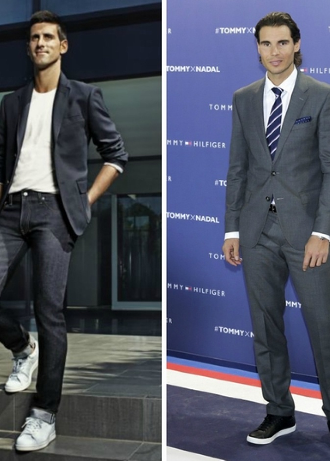 نادال بالبدلة الرسمية مع حذاء رياضي