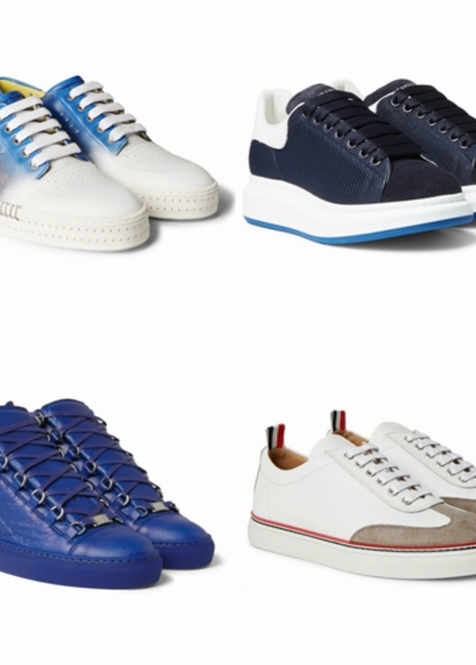 سنيكرز من MAISON MARGIELA من الجلد الكحلي 