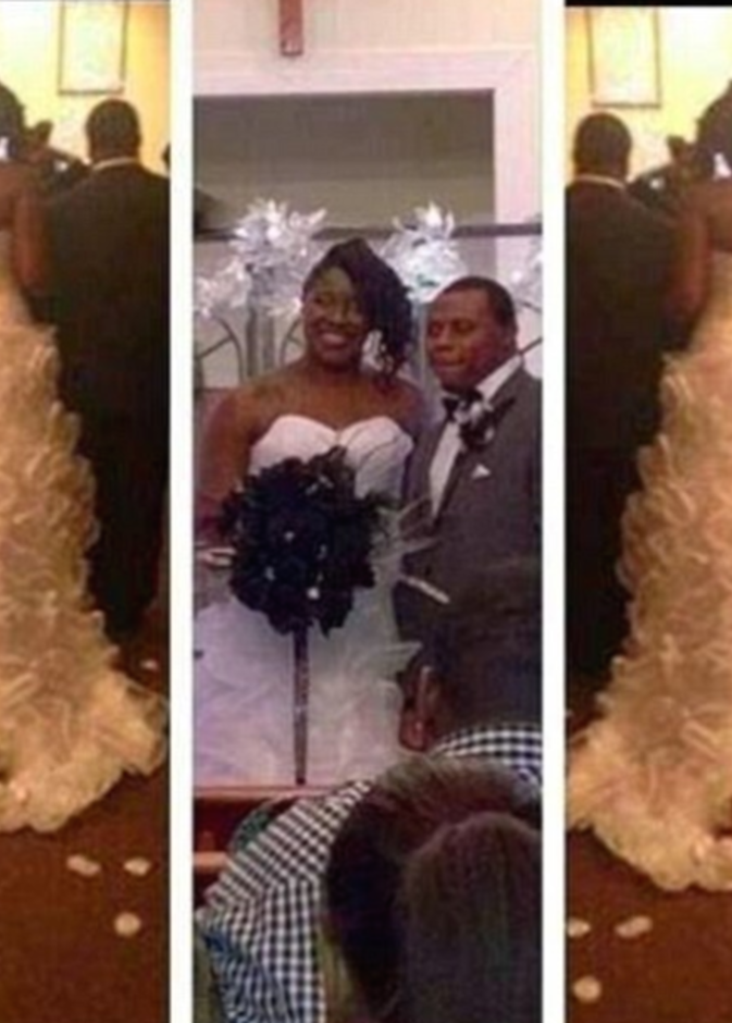 العروس شونا كارتر وطفلتها المربوطة