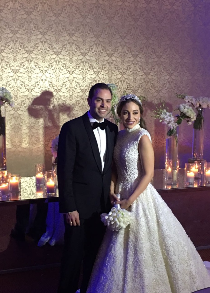 العروسان  ميرنا صادق الصباح وعلي البزري