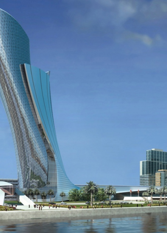  الفندق ببنائه الفريد وموقعه المميز.