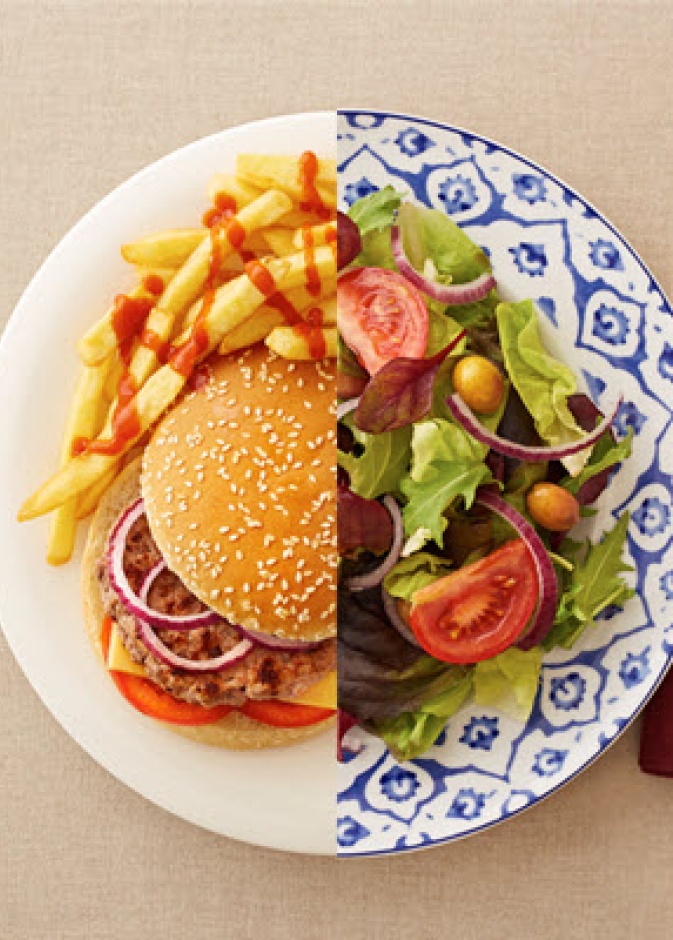 المأكولات الصحية أم الأطعمة الدسمة؟