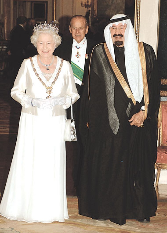 الملك عبدالله والملكة إليزابيت