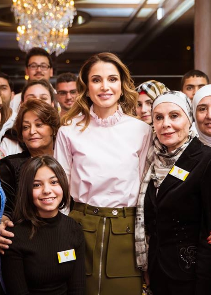 الملكة رانيا في معرض ابداع اكسبو 2017