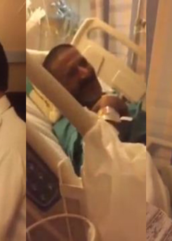 الممرض الآسيوي مع المريض