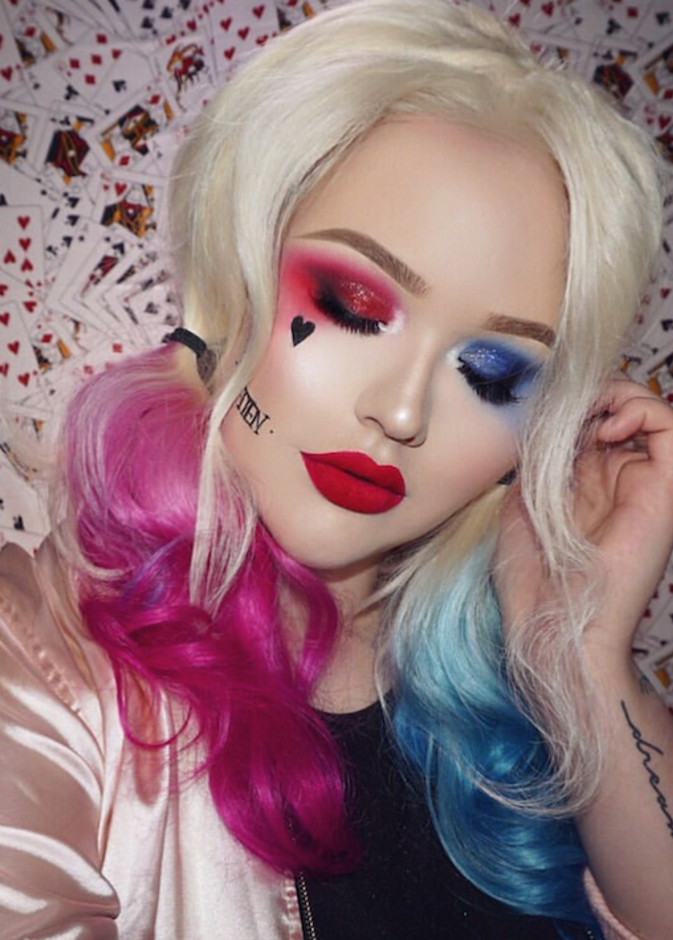 الميك اب ارتيست نكي توتوريالزNikkie  Tutorials بمكياج هالوين هارلي كوين Harley Quinn