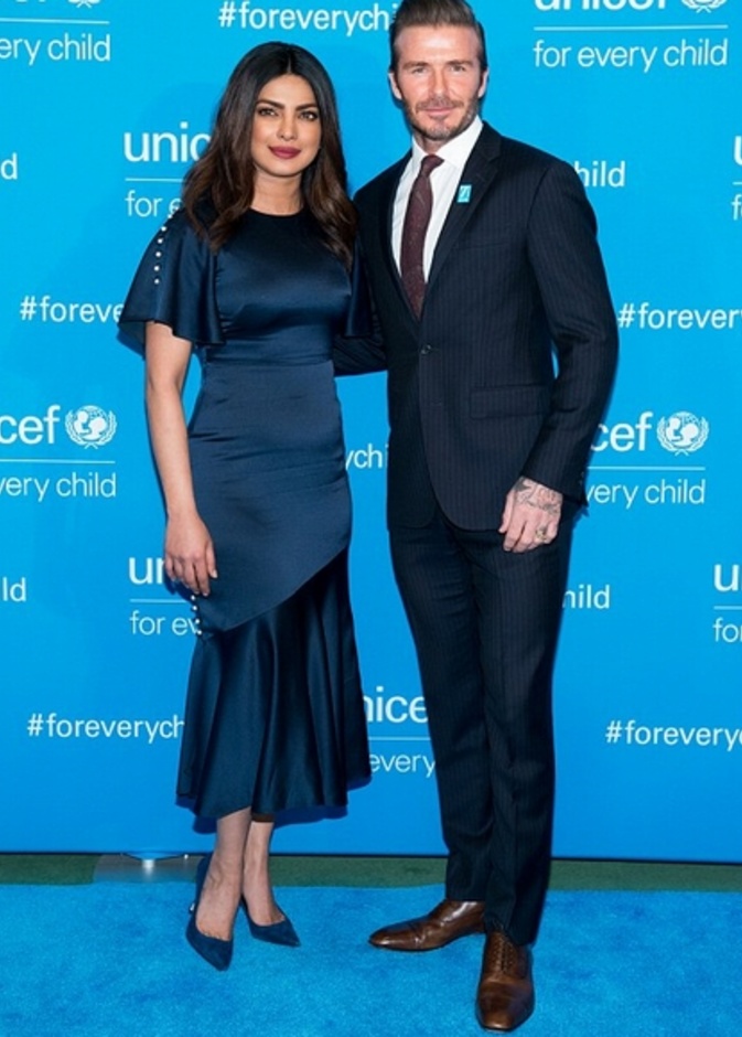 بريانكا تشوبرا تقابل ديفيد بيكهام