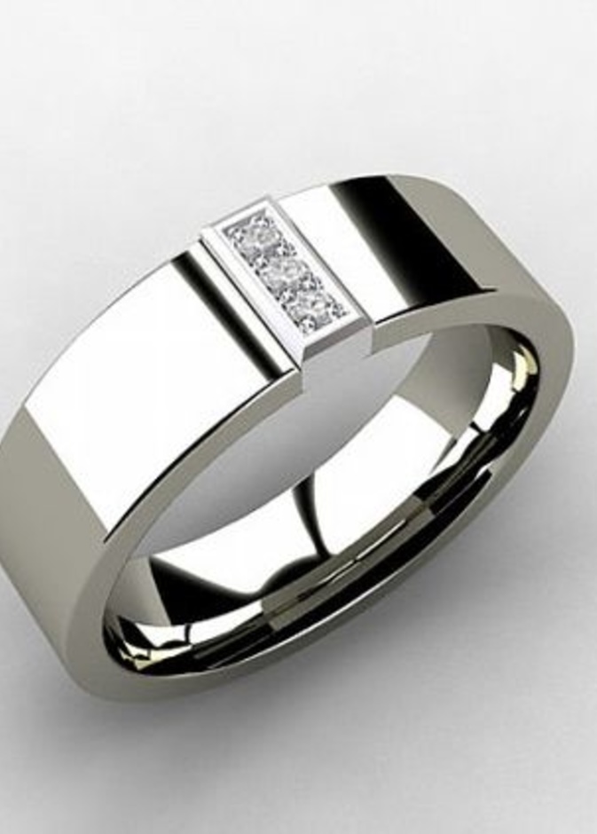 تصميم عصري غير تقليدي لخاتم الخطوبة للرجل