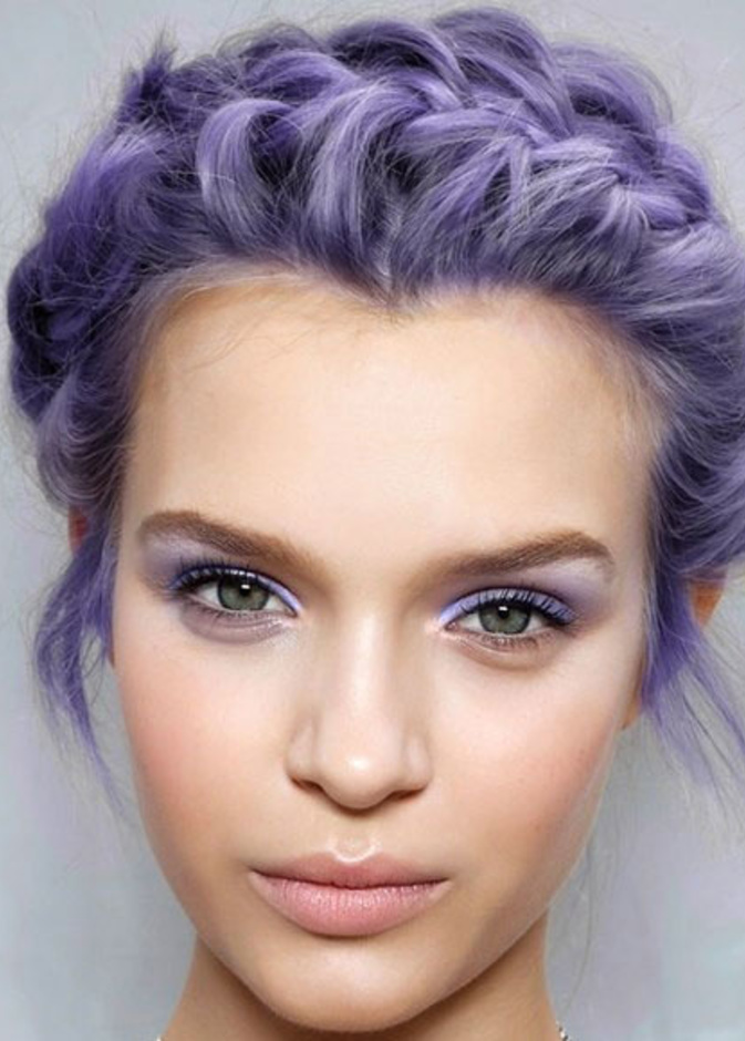 الشعر البنفسجي موضة 2015