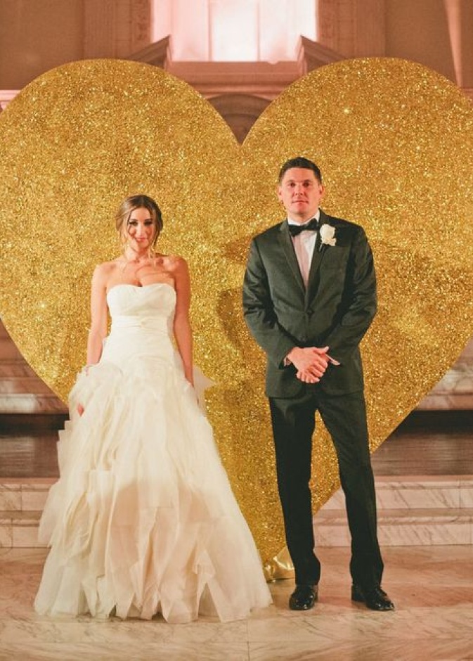 ديكور القلب البراق