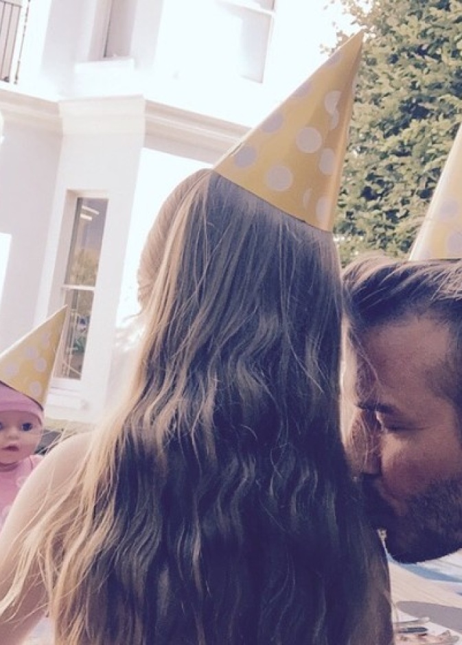 ديفيد يحتفل بعيد ميلا هاربر