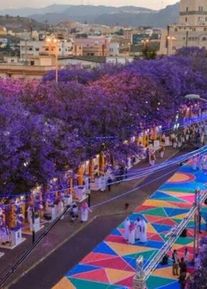 شارع الفن بوسط مدينة ابها