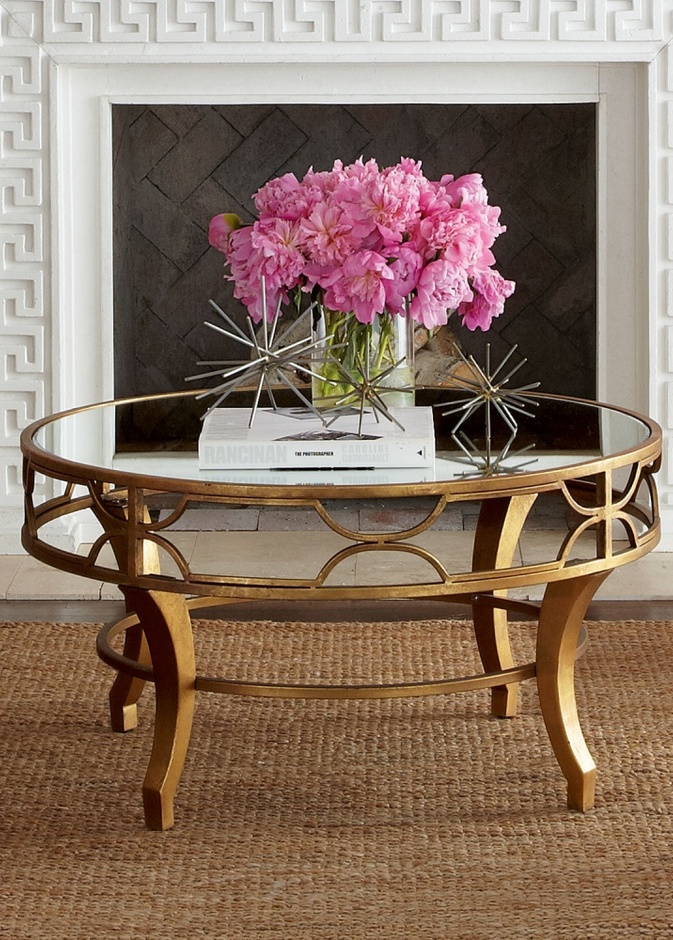 طاولة قهوة Lena Mirrored-Top من Horchow 
