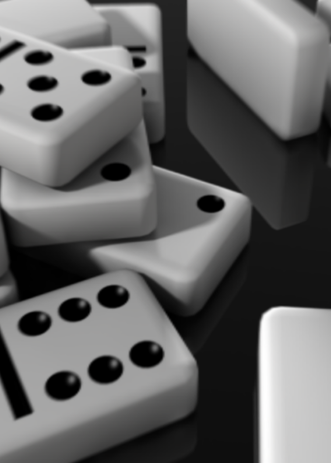 عمال يبنون جدارا على طريقة أحجار الدومينو