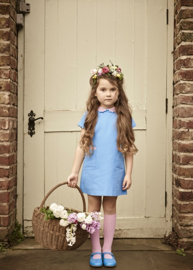 La Coqueta فستان جميل باللون الأزرق للفتيات من 