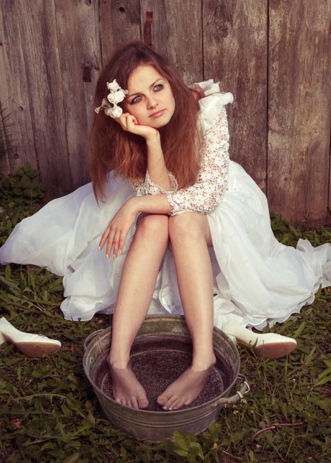 قدماك جميلتان ومفعمتان بالصحة يوم الزفاف