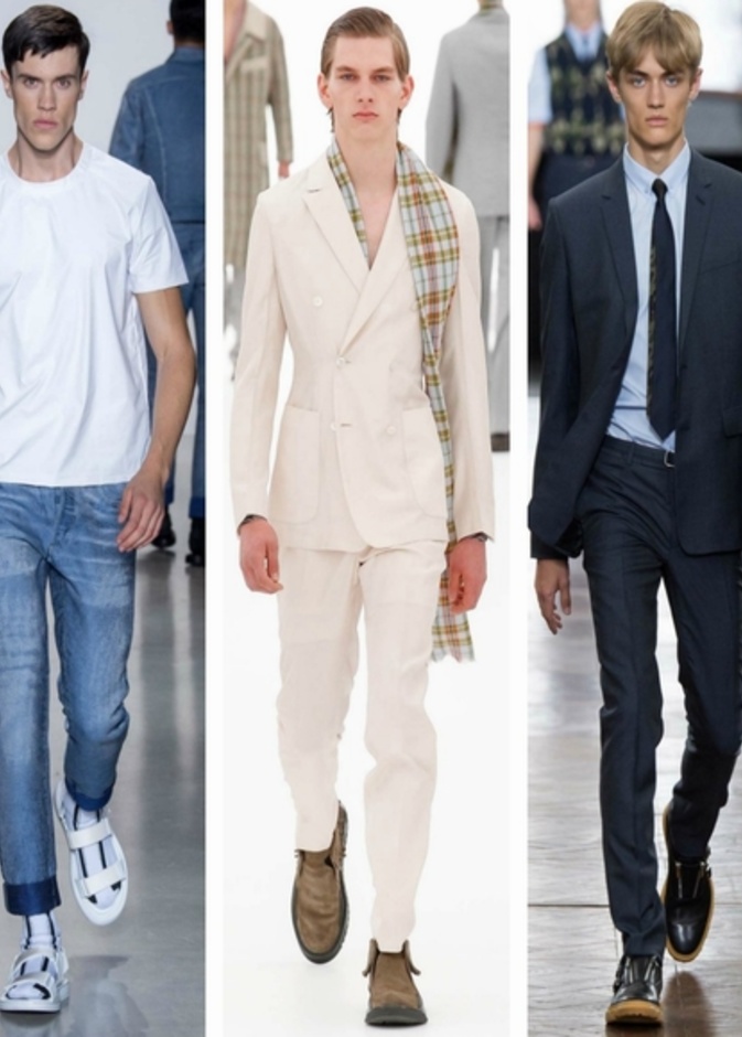 من اليمين (دانهيل، ديور اوم، زينيا، كالفن كلاين، امبوريو ارماني)