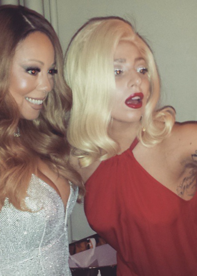 ماريا كارى اطلقت صورتها مع ليدى غاغا