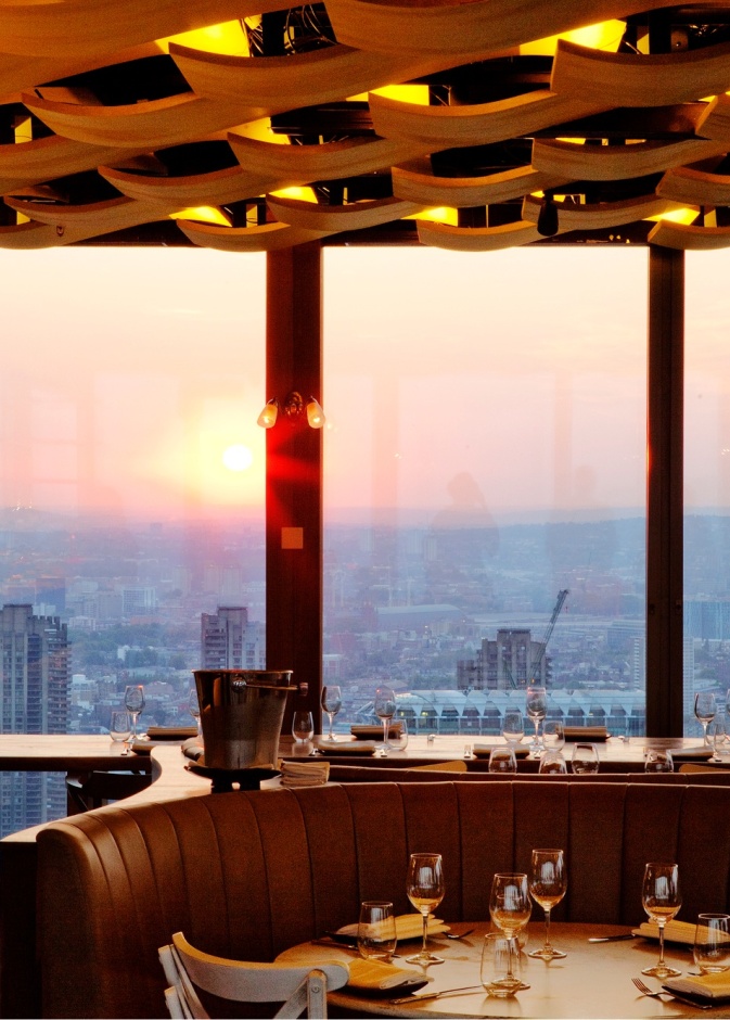 مطعم Duck & Waffle في لندن