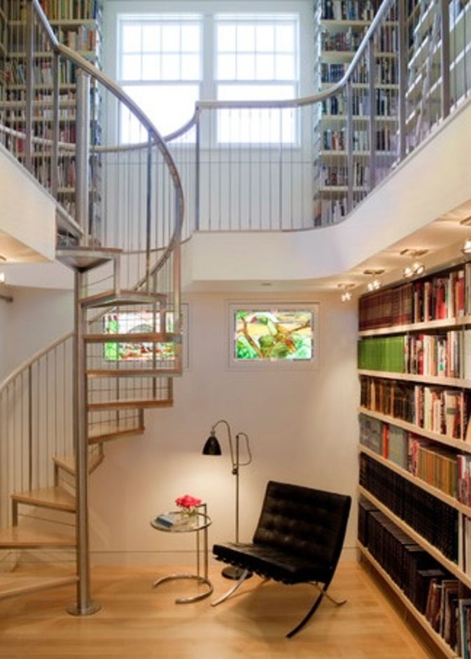  مكتبة منزلية بلمسة فنية حديثة