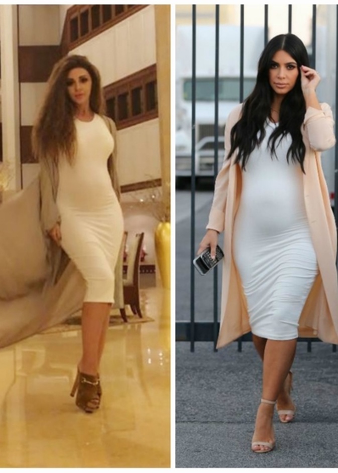 كيم كارداشيان باتت تعتمد صيحة اللون الواحد الواحد كثيراً أثناء حملها