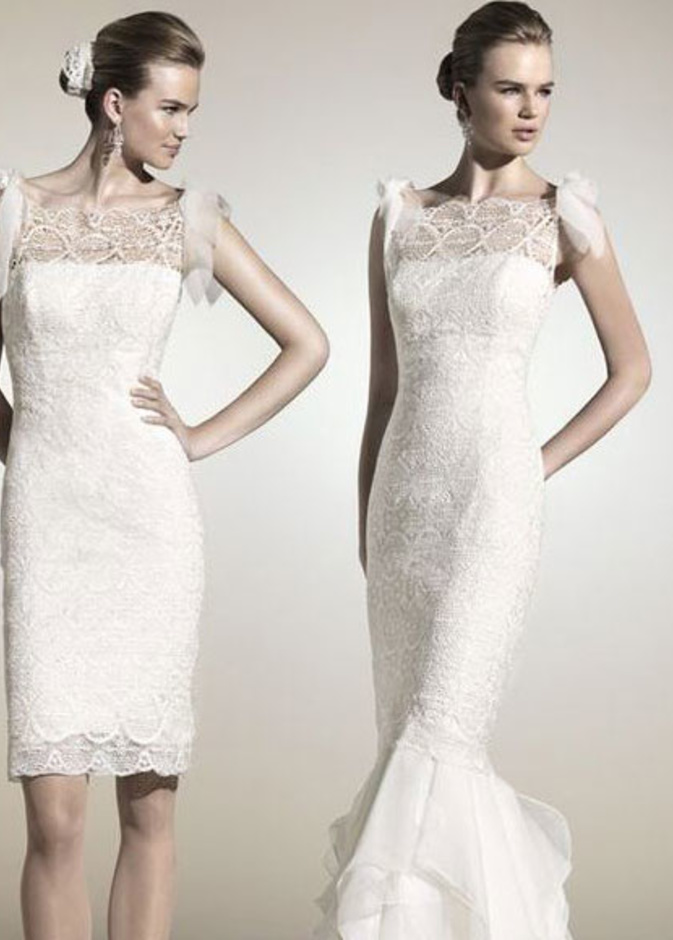 من فستان زفاف طويل إلى فستان مريح للسهرة