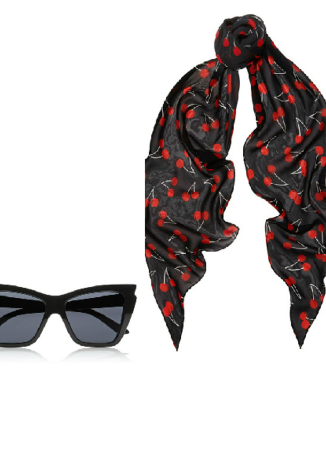 Miu Miu وشاح من Diane Von Furstenberg ونظارات شمسية من 